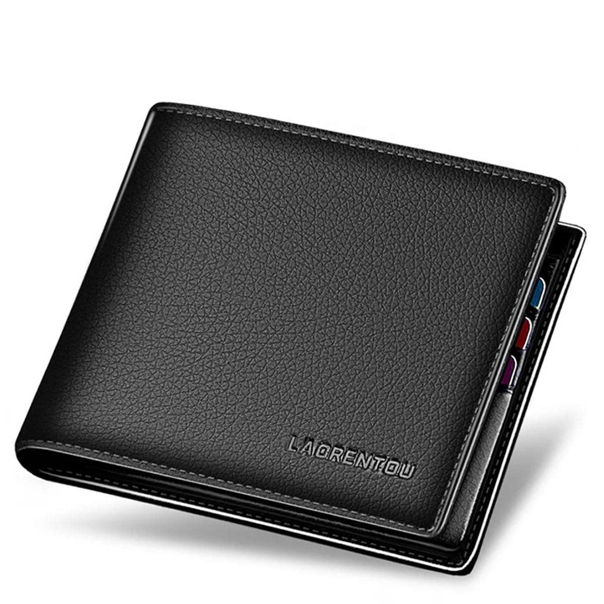 Carteira Masculina Slim Laorentou Modelo Eros Preta