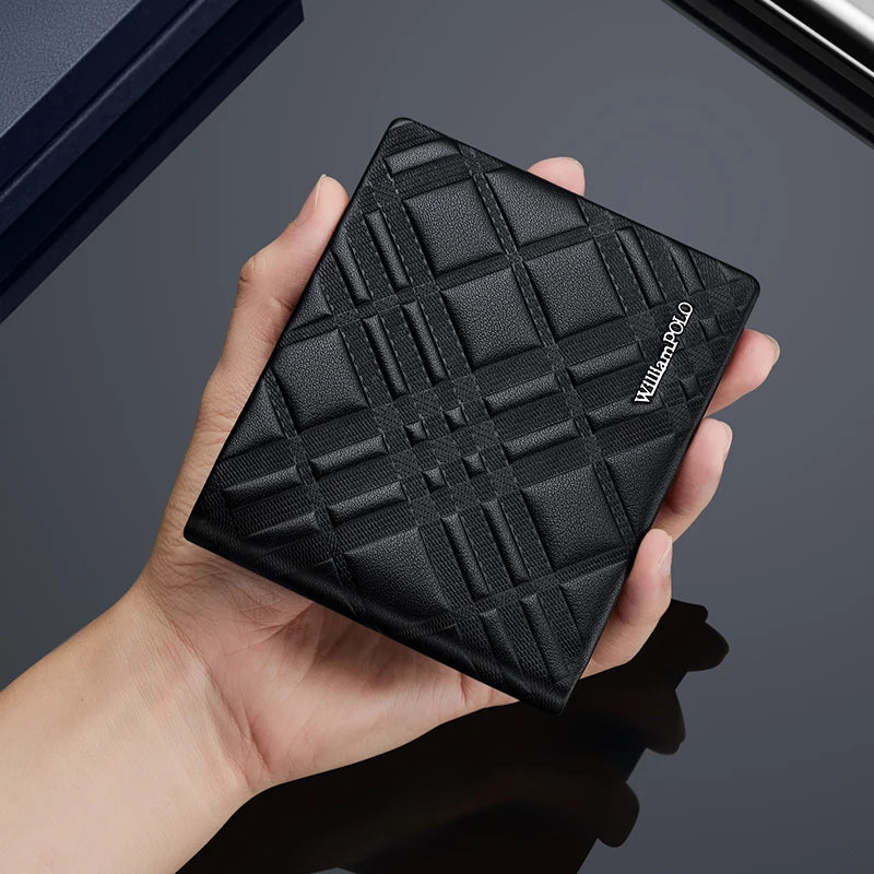 Carteira Masculina Slim William Polo Modelo Conrad Segurando nas mãos