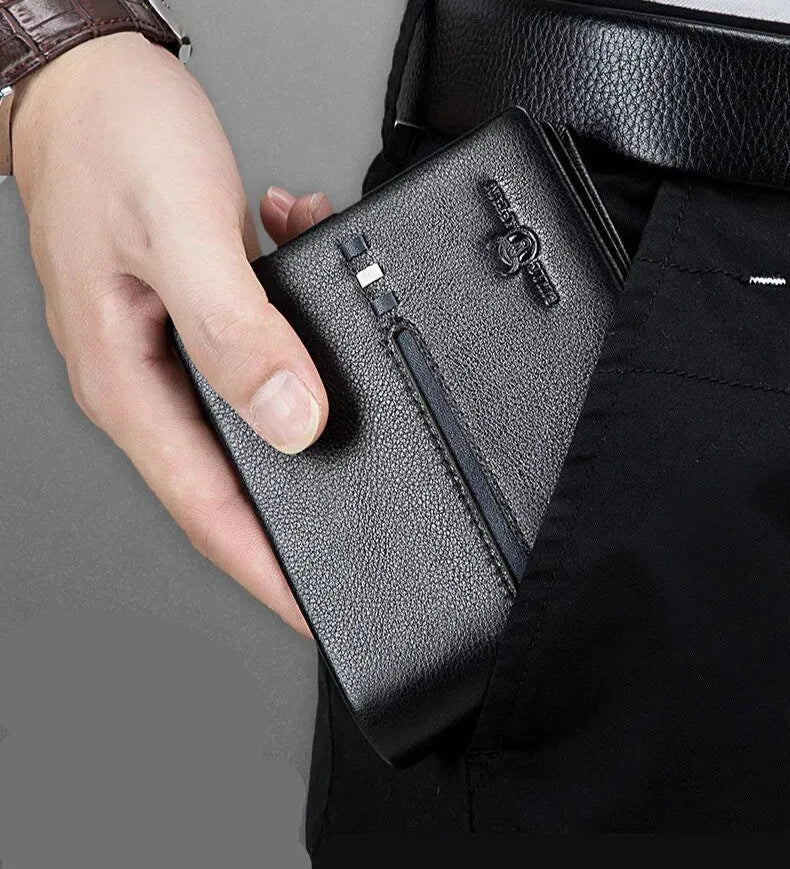 Carteira Masculina Slim em Couro Bullcaptain Modelo Lucian