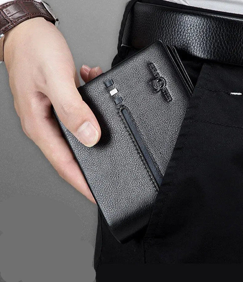 Carteira Masculina Slim em Couro Bullcaptain Modelo Lucian