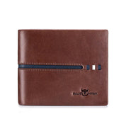 Carteira Masculina Slim em Couro Bullcaptain Modelo Lucian Cor Azul