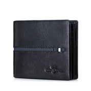 Carteira Masculina Slim em Couro Bullcaptain Modelo Lucian Preta