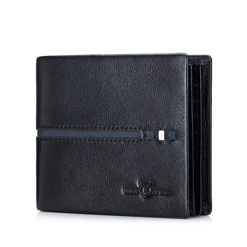 Carteira Masculina Slim em Couro Bullcaptain Modelo Lucian Preta