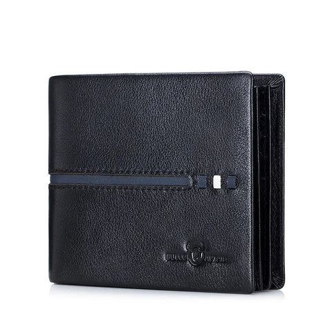 Carteira Masculina Slim em Couro Bullcaptain Modelo Lucian Preta