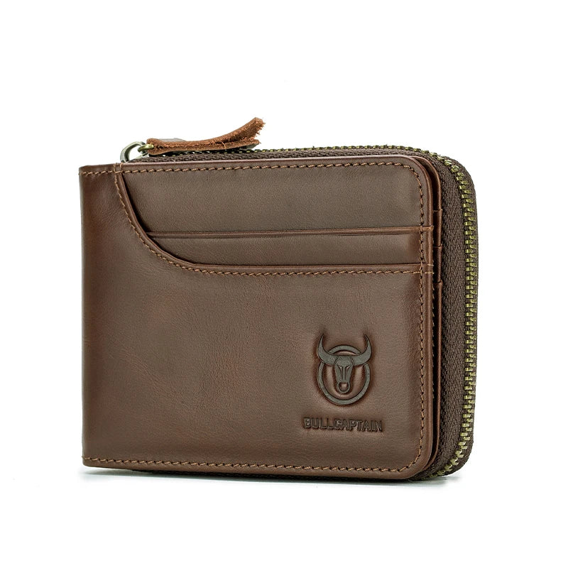 Carteira Masculina em Couro Bullcaptain Modelo Orion Marrom