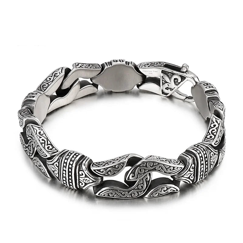 Pulseira Masculina de Prata Modelo Kalen Stellan